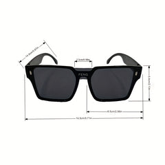 Square One piece Sunglasses Casual Anti Glare Glasses UV400