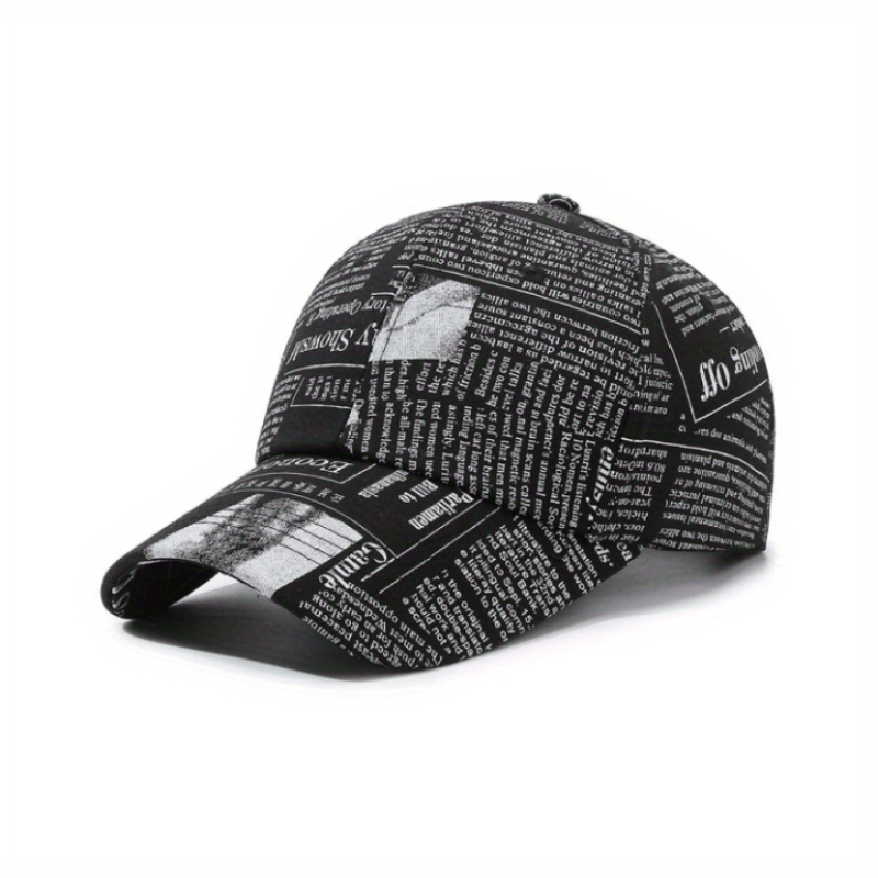 Men's Printed Hip Hop Baseball Cap Outdoor Peaked Cap Summer Hat