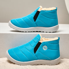 Girl's Solid Snow Boots Cozy Non-slip Ankle Boots Plush Winter Shoes