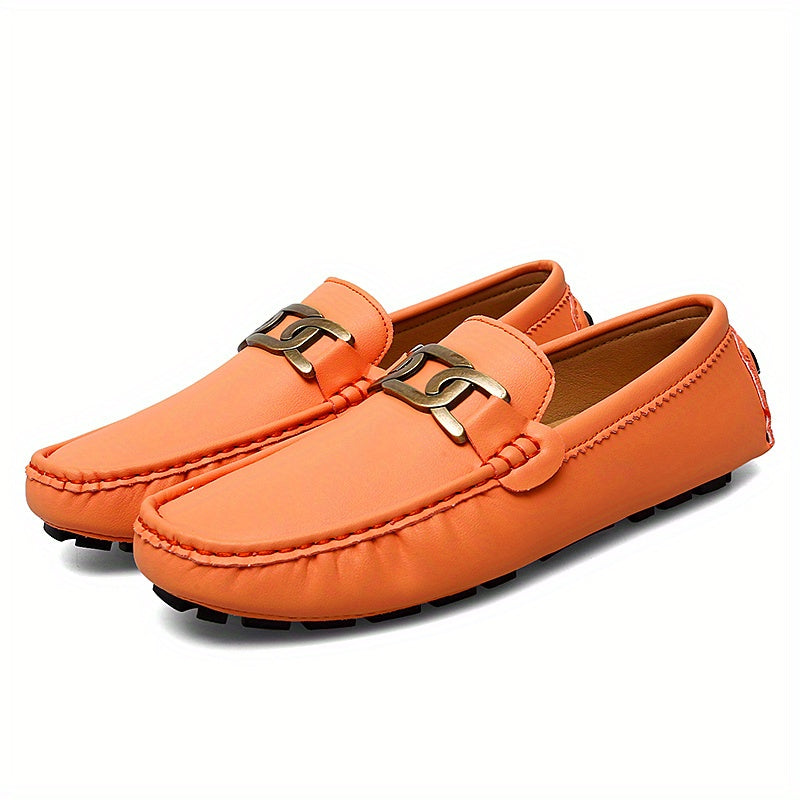 Women's Metal Chain Flat Loafers Soft Sole Slip On Shoes