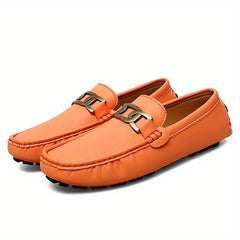 Women's Metal Chain Flat Loafers Soft Sole Slip On Shoes