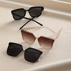 3 Pairs Square Sunglasses for Women Men Gradient UV400