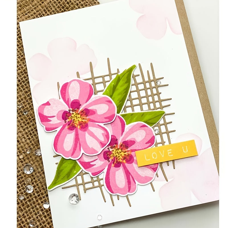 Grid Background Die Cuts Metal Cutting Dies Scrapbooking Paper Craft