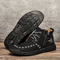 Men's High Top Boots Zipper Outdoor Walking Shoes