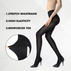 Breathable High Waist Semi Sheer Pantyhose Women's Stockings