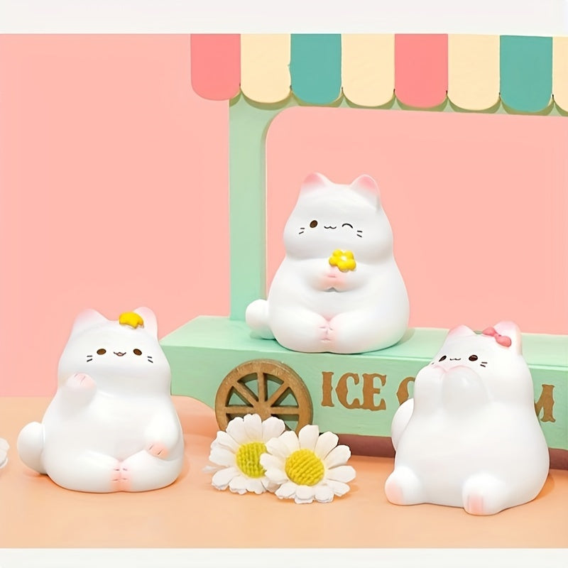 Cartoon Cat Mini Ornament Resin Craft