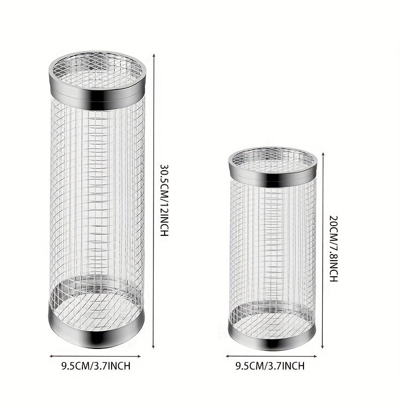 Stainless Steel BBQ Grill Basket for Veggies, Fries, Fish