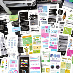 20 Sheets Cartoon Stickers Scrapbooking DIY Decorative Collage Journaling