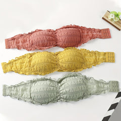 3pcs Girl's Tube Bra Triangle Texture Underwear