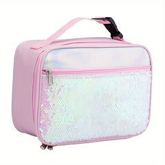 Portable Outdoor Sequin Lunch Bag Insulation Bag For Girls