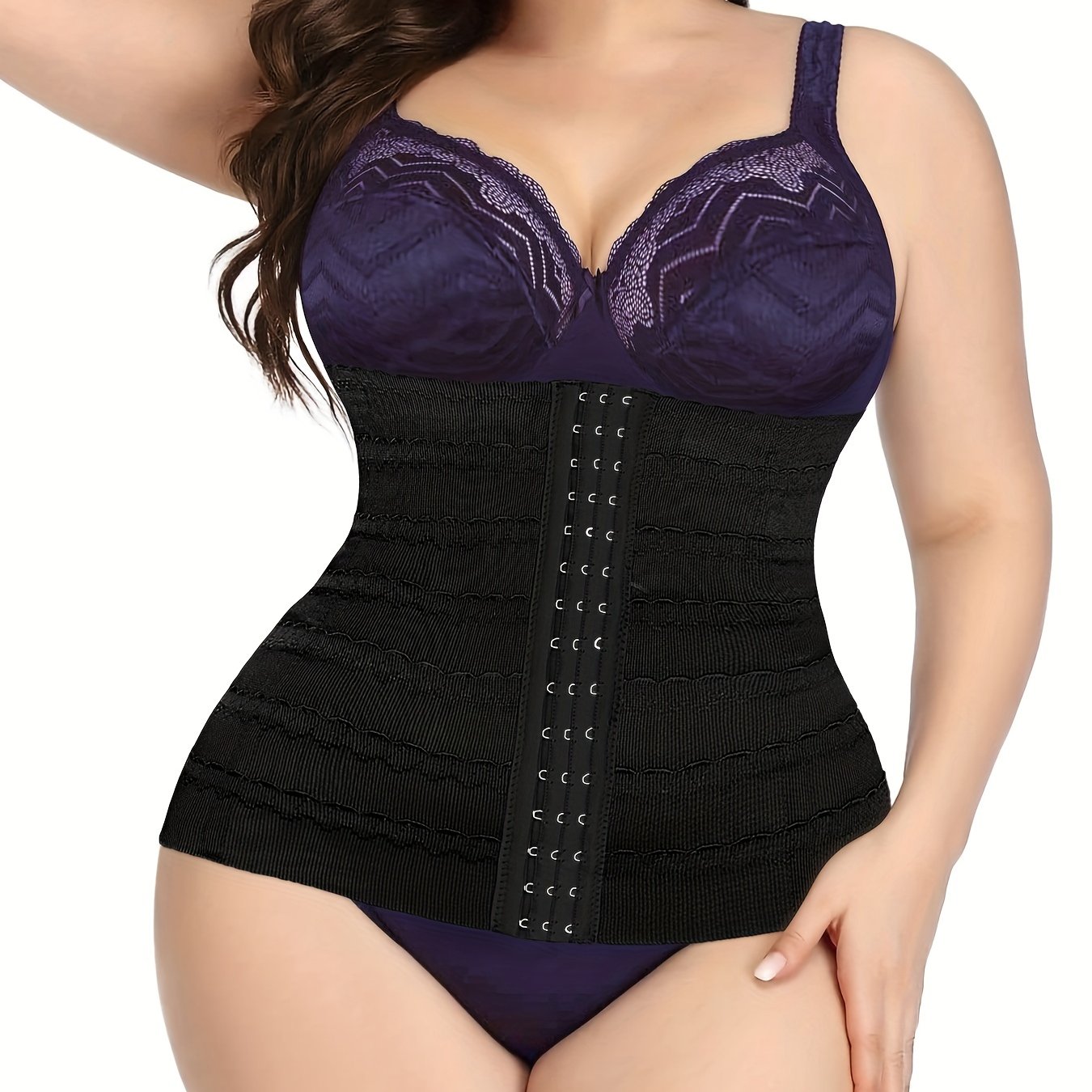 Casual Shapewear Women's Plus Solid Adjustable Tummy Control