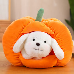Dog & Cat Pumpkin House Plush Toys Soft Halloween Stuffed Animals