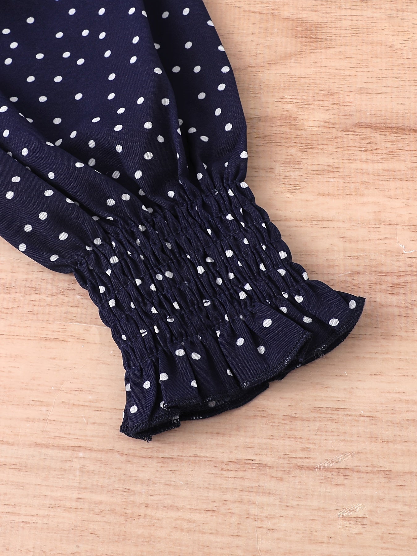 Girls Polka Dot Puff Sleeve Jumpsuit