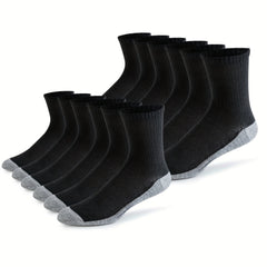 ACEFINE 12-Pair Men's Crew Socks Breathable Athletic Casual Block Socks