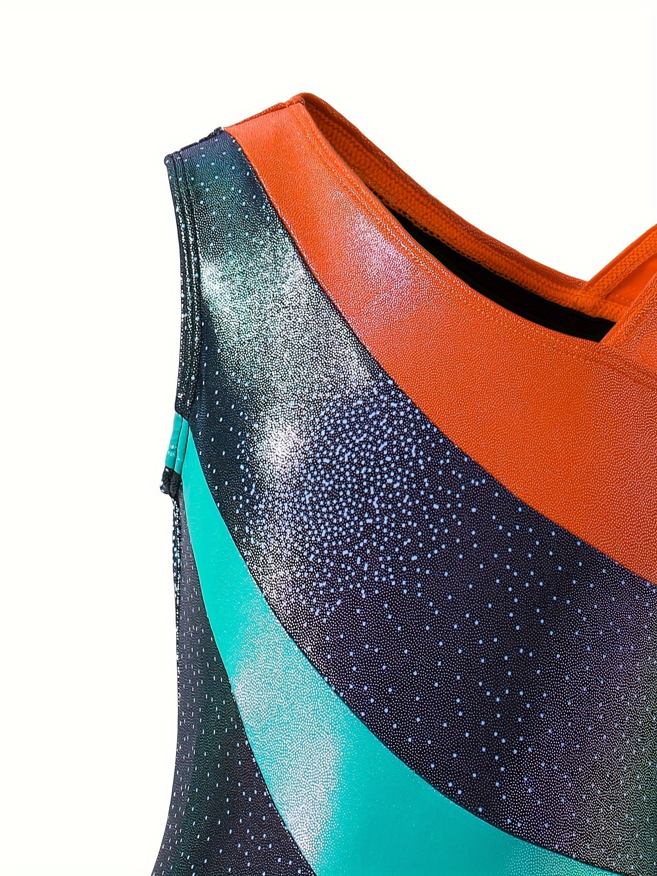 Girls Stretchy Sleeveless Gymnastics Romper for Sports Performance