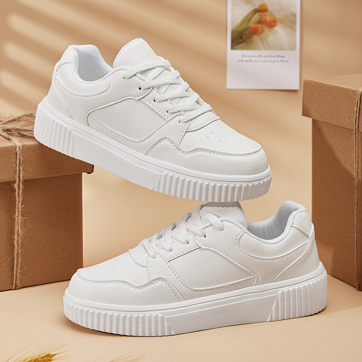 Lace-up Breathable Skate Shoes Women's Low Sneakers