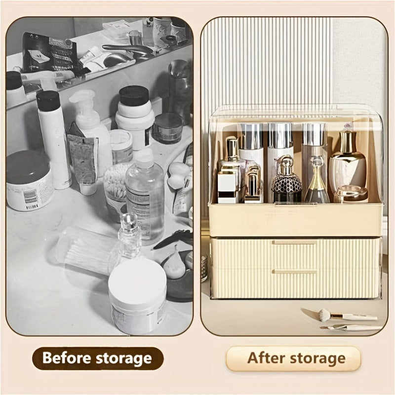 Makeup Storage Organizer Drawers Cosmetics Display with Lid