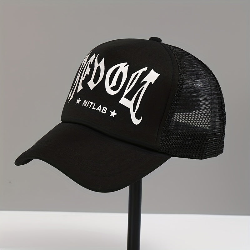 Goth Letter Print Trucker Hat Baseball Cap Unisex Dad Hats