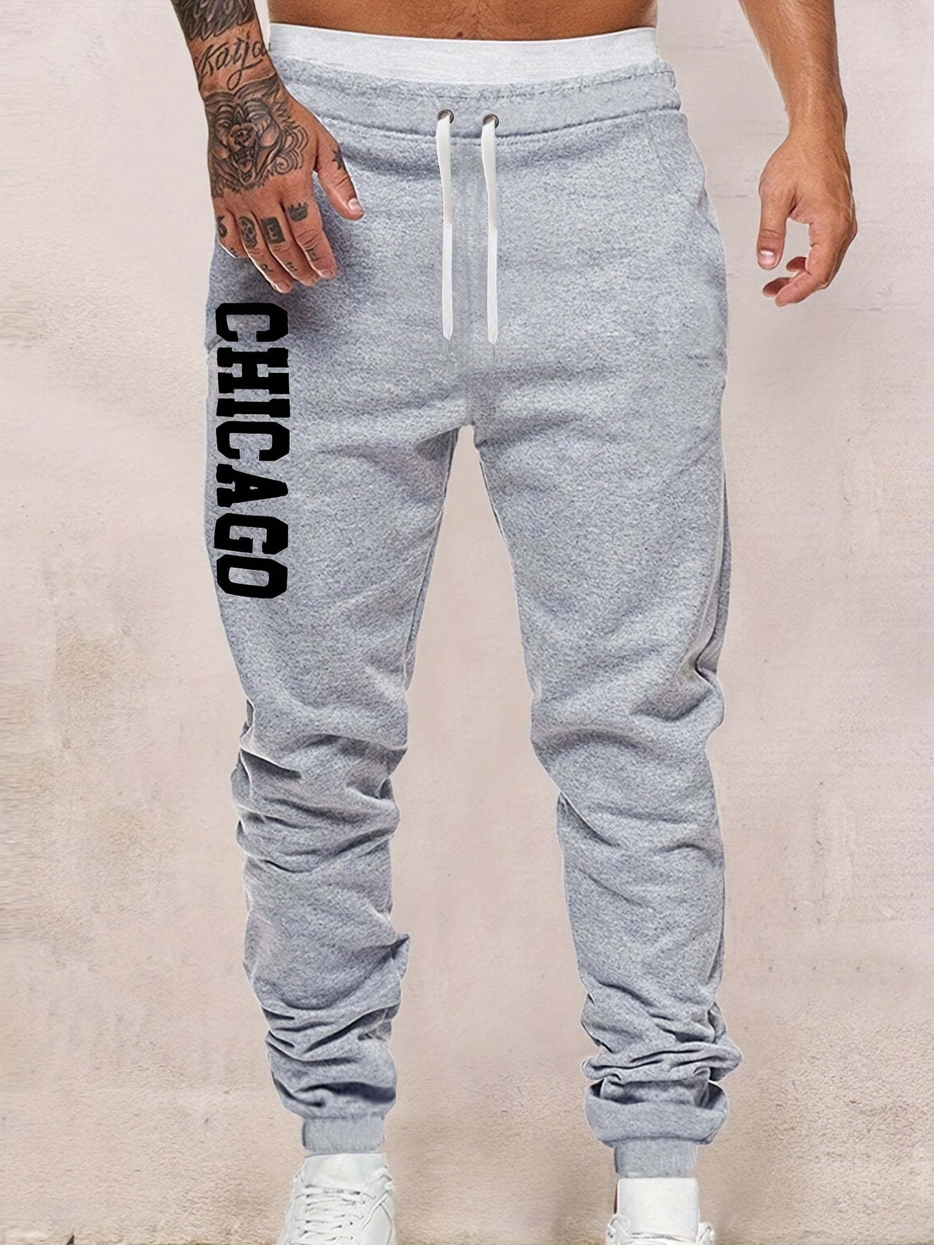 Chicago Men's Drawstring Sweatpants with Pockets