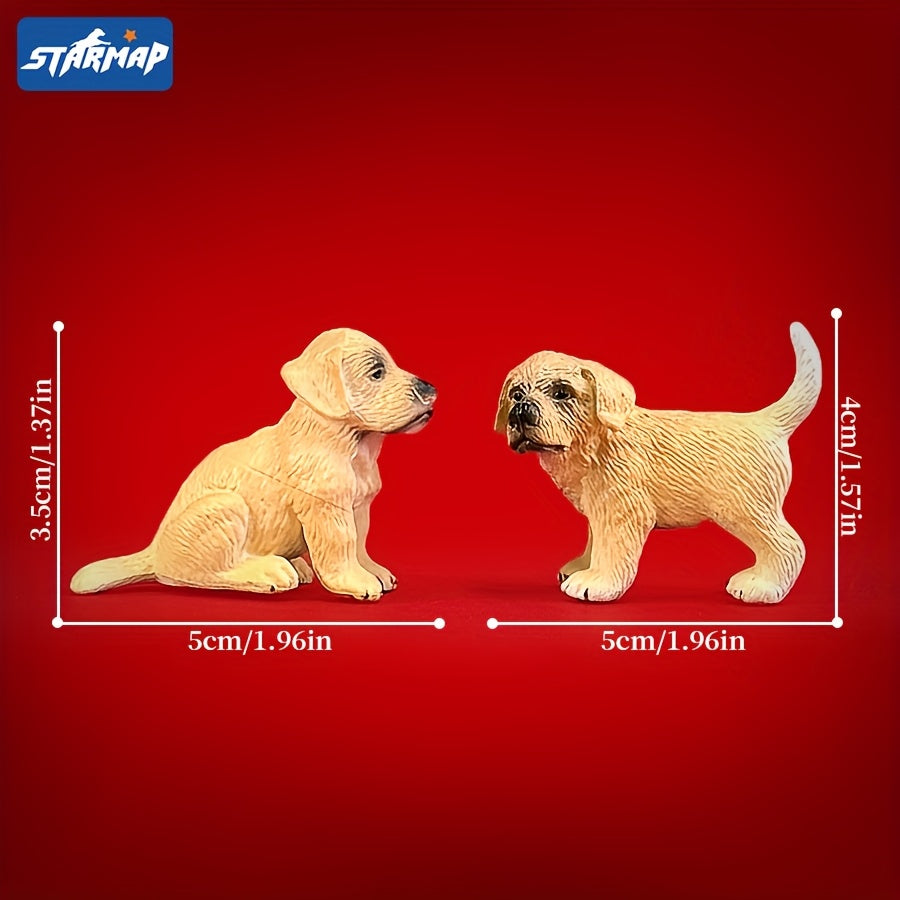Realistic Dog Model Toy PVC Puppy Figurine Office Desk Decoration