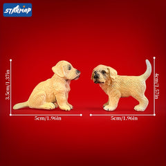 Realistic Dog Model Toy PVC Puppy Figurine Office Desk Decoration