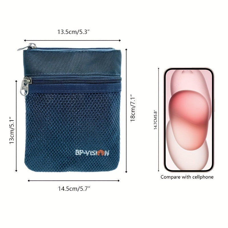 Travel Shoulder Bag for Passport Protection with Zipper - Lightweight & Durable