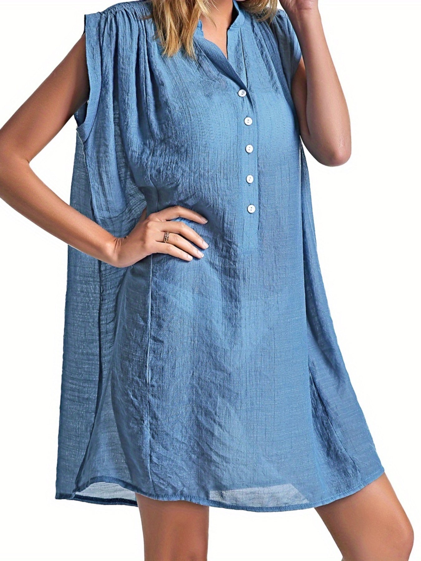 Swimsuit Cover Up Shirt Collar Soft Sun Protection Beach Cover Up Dress