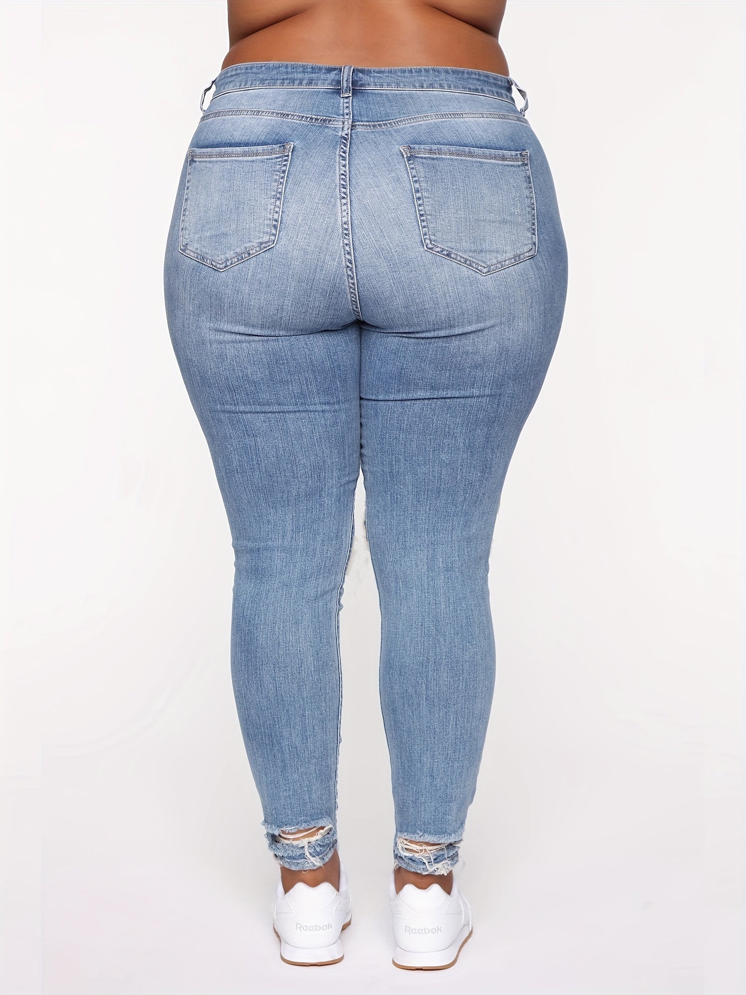 High Rise Ripped Skinny Jeans