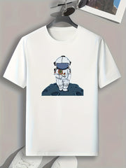 Astronaut Print Men's Graphic T shirt for Summer