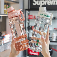 680ml Clear Water Cup with Filter, Leakproof Lightweight Bottle