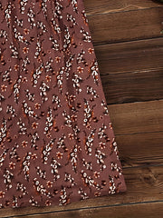 Ditsy Print Short Sleeve V Neck Maxi Dress