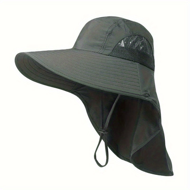 Outdoor Bucket Hat with Neck Flap Quick Dry Sun Hat
