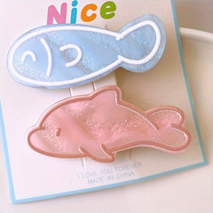 2pcs Acrylic Fish Shape Hair Clips Sweet Hair Accessories
