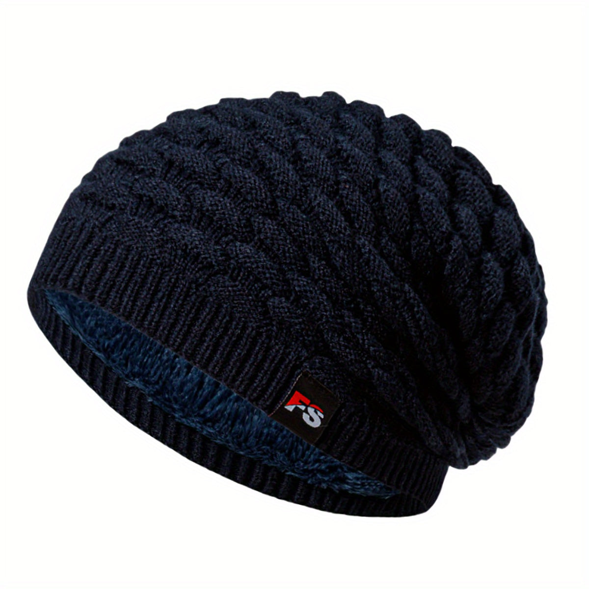 Winter Men's Fleece Beanie Warm Knitted Hat