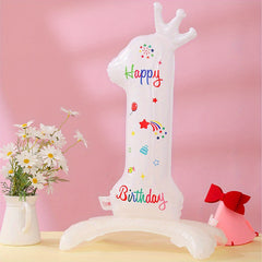 1pc Standing Number Balloon Picnic Activity Decoration Birthday Party