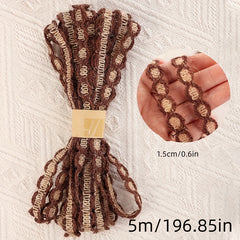 1pc DIY Decorative Hemp Rope Half Circular Crossed Lace Hemp Rope