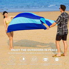 Waterproof Sandproof Beach Blanket Lightweight Mat for Outdoor Travel Camping