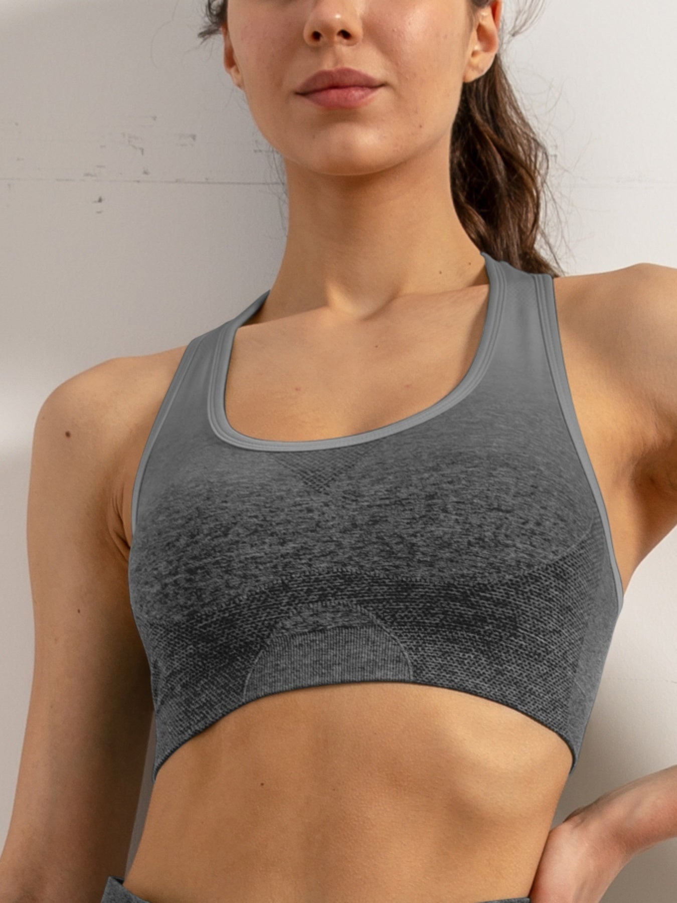 Gradient Seamless Sports Bra with Removable Pads