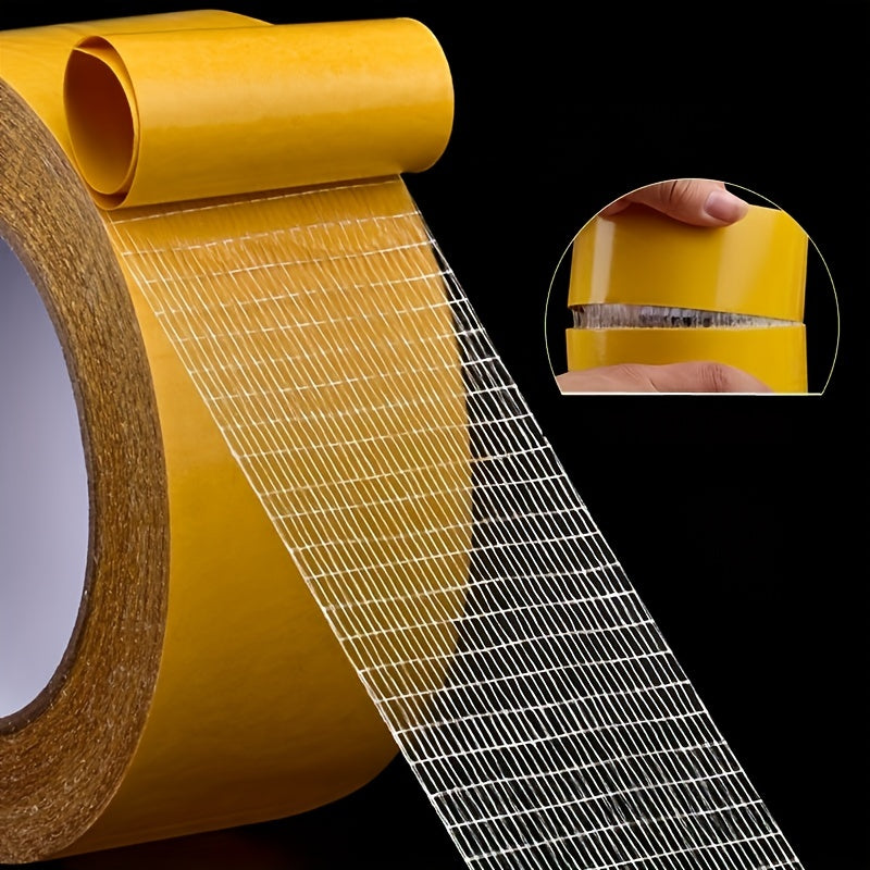 Strong Double Sided Carpet Adhesive Tape Translucent Mesh Waterproof