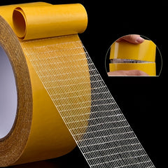 Strong Double Sided Carpet Adhesive Tape Translucent Mesh Waterproof