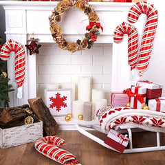 30pcs Christmas Candy Cane Foil Balloons Xmas Party Decoration