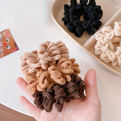 5pcs Plush Hair Rings High Elastic Hair Rope
