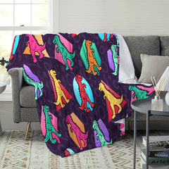 Colorful Little Dinosaur Blanket for Home & Outdoor Use