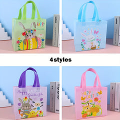 16pcs Easter Bunny Egg Gift Bag Reusable Tote Party Supplies