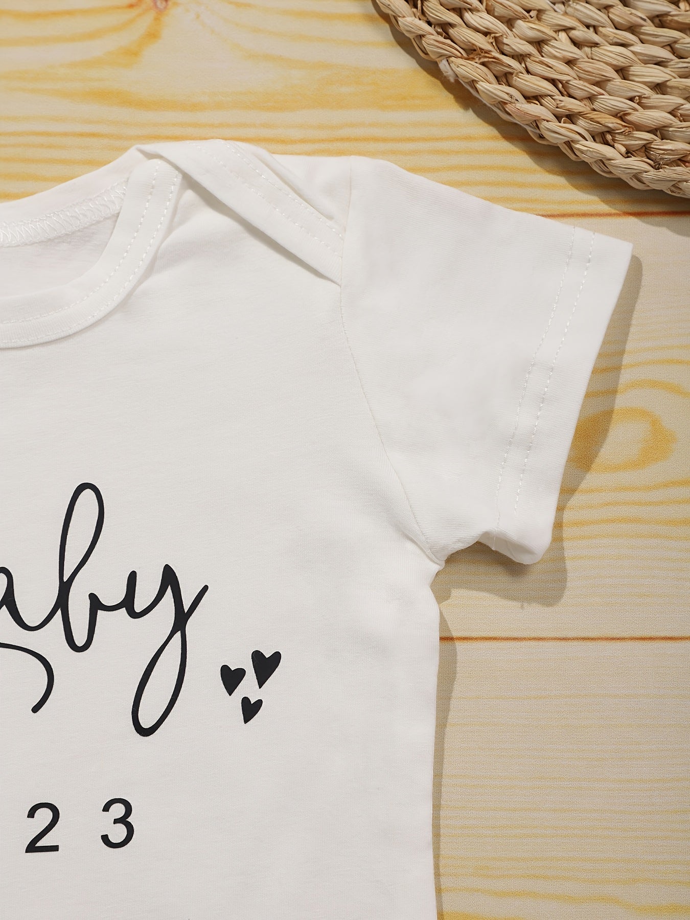 Baby Girls Print Romper Short Sleeve Cotton Bodysuit