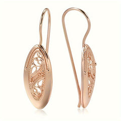 Vintage Cutout Pattern Earrings Golden Daily Party Jewelry