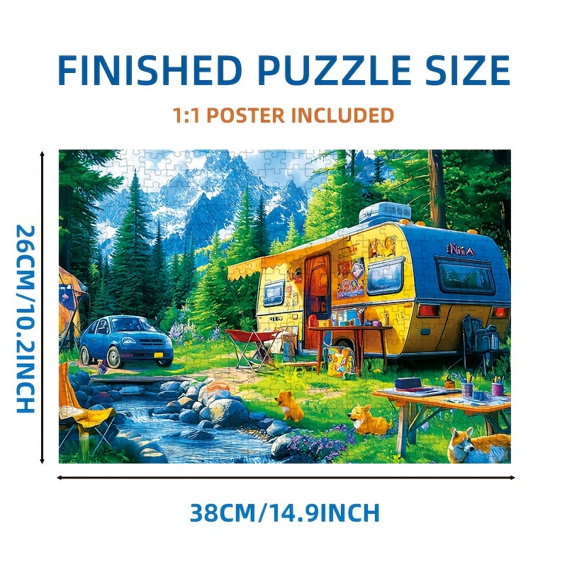 1000pcs Mini Jigsaw Puzzle 38x26cm Portable Paper Puzzle