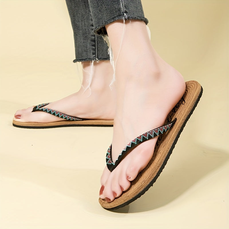 Women's Letter Pattern Flip Flops Open Toe Slides