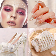 3090pcs Pearl Sticker Gems for Hair Face Makeup Nails Crafts