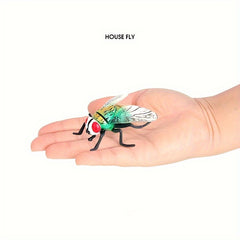 2pcs Simulation Insect Solid Animal Fly Model Cognitive Toy
